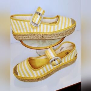 Free People Surfside Platform Espadrille Mary Janes Size 7 Woman's NEW